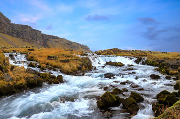 Small waterfalls in south iceland