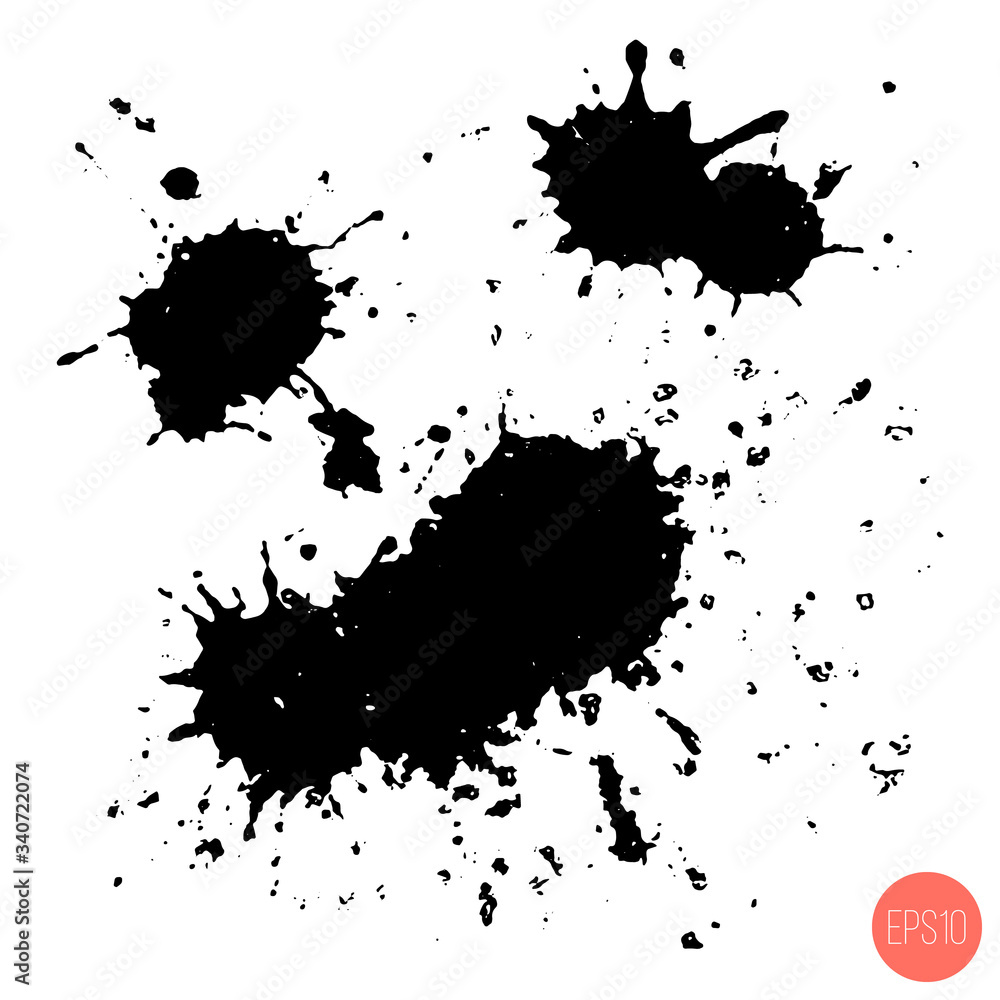 Poster abstract realistic watercolor blots. artistic vector design elements with splashes. vector illustrat