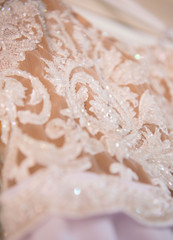 Detalle de vestido de novia