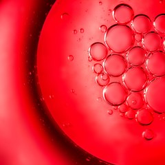 Red bubbles and drops blood for covid-19 testing.