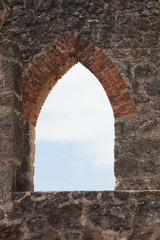 Arched window with sky