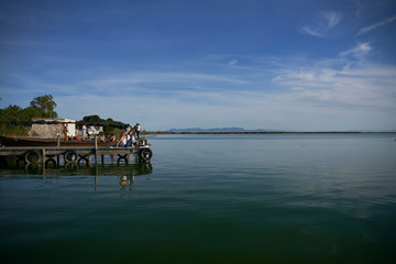 boat on the lake