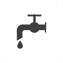 Tap water vector illustration, Hygiene solid design icon.