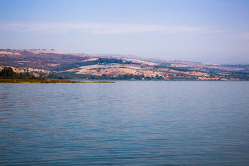 View from the Sea of Galilee near Tiberias, Israel