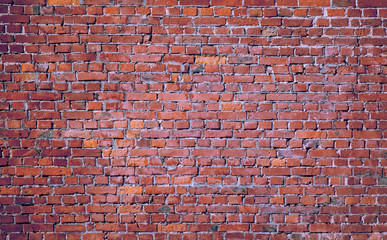 Vintage Grunge Red brick wall Background