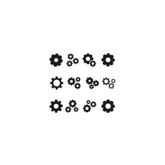gear wheel set vector icon cog; icon; cogs; machine; set; cogwheel; symbol;