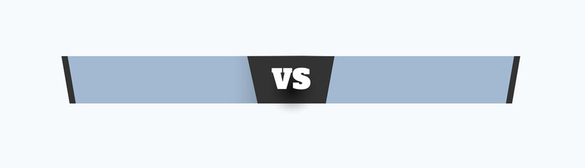 VS Logo. Versus Board of rivals, with space for text. vector illustration. blue vs banner. football, basketball, soccer screen. vector illustration.