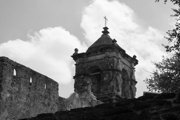San Jose Mission in Black and White