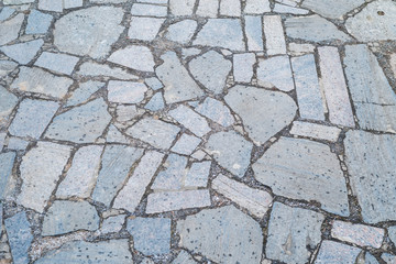 Stone background. Road in the form of stones.