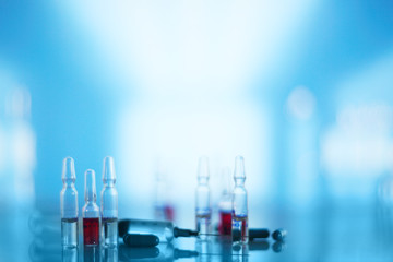 Medical syringe and vials