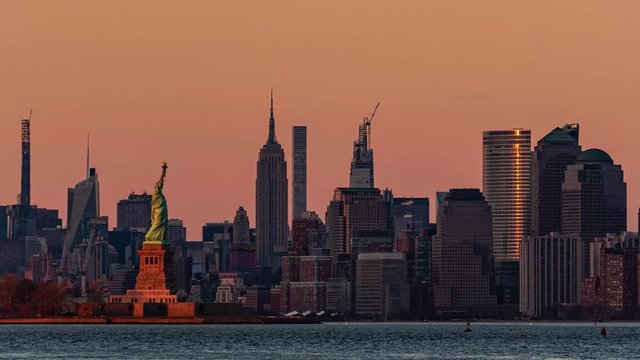 New York City skyline time lapse