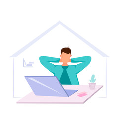 Stock vector illustration of a Work from home