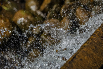 The Decorative waterfall in park