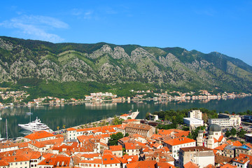 Naklejka na ściany i meble Kotor Old Town and Bay, Montenegro, Europe