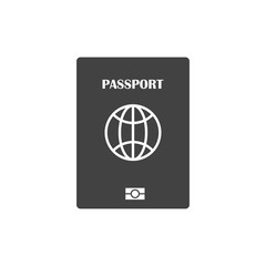 Passport vector icon on white isolated background.
