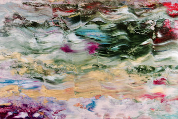 Colorful abstract background wallpaper. Modern motif visual art.  Mixtures of oil paint. Trendy...