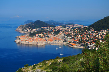 Fototapeta na wymiar Dubrovnik, Croatia - Beautiful romantic old town of Dubrovnik, Croatia, Europe