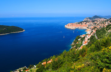 Aerial view of Dubrovnik resort in Croatia, Europe