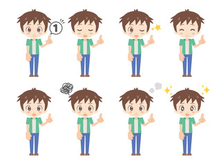 人物セット＿１＿男性＿グリーン