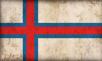 Faroe Islands flag on grunge background