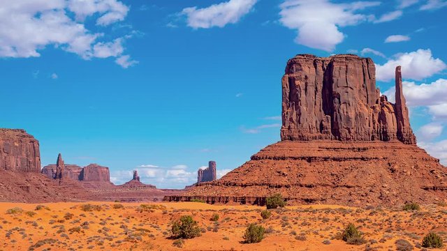 Time lapse Landscape of Monument valley. USA.