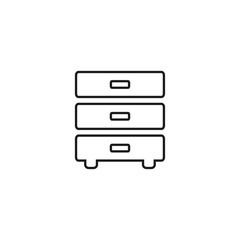 Obraz premium Nightstand Vector icon . Lorem Ipsum Illustration design