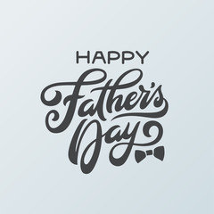 Happy Fathers day typography greeting card. Vector illustration.