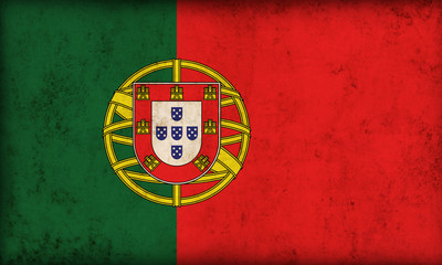 Portuguese flag on grunge background