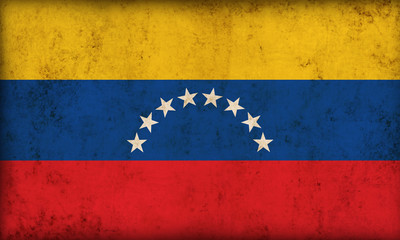 Venezuela flag on grunge background