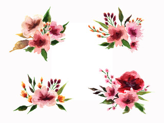 illustration of flowers in watercolor