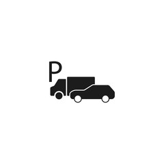 Vector car parking Icon . Lorem Ipsum Illustration design