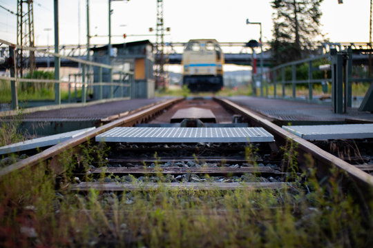 Rangierlok vor Drehscheibe in Ulm Rbf