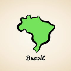 Brazil - Outline Map