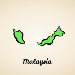 Malaysia - Outline Map