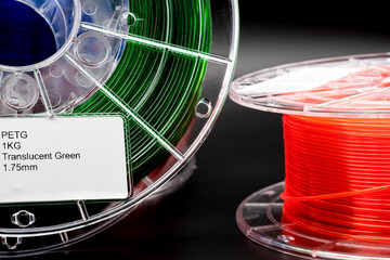 Reels of 3d printing filament