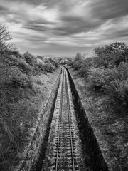 Fototapeta premium railway in the countryside