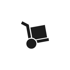 Vector icon cart with box 10 EPS . Lorem Ipsum Illustration design