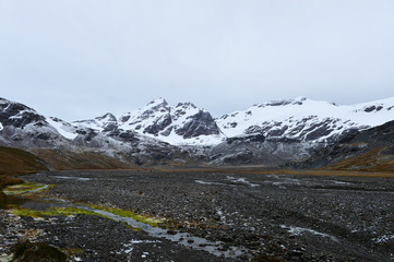 Fototapeta na wymiar mountain landscape with snow in antarctica