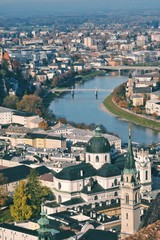 Fototapeta na wymiar Salzburg, Austria aerial view 
