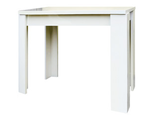 White high table is isolated. White bar table.