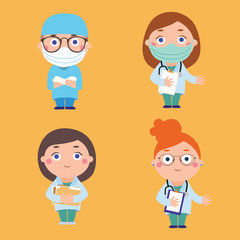 doctors  cartoon characters - 340746415