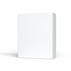 Product box mockup isolated on white. Course cover template. 3d render