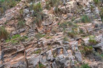 Steep mountains in the Cejor near the Beninar reservoir