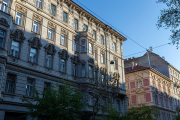 Fototapeta na wymiar Classic apartment building in Budapest, Hungary