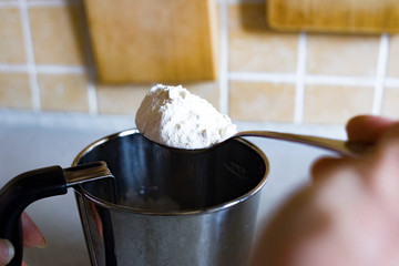 making Easter cakes at home, cooking dough