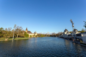 Obraz premium Vajdahunyad Castle in the City Park of Budapest