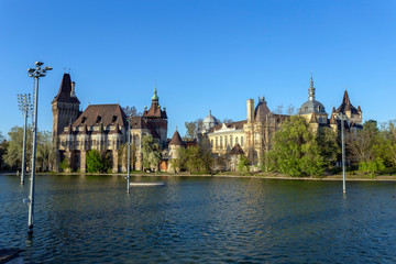 Obraz premium Vajdahunyad Castle in the City Park of Budapest