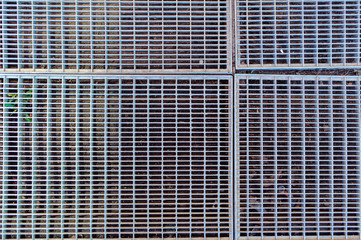 grey metal grid