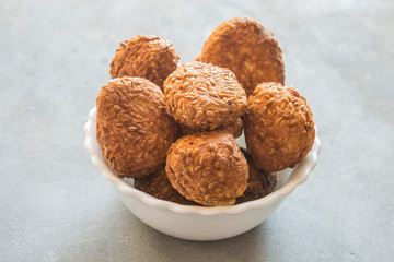 Til ke laddu of sesame seeds