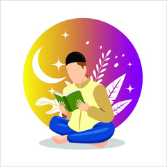 man and woman studying and reading the holy quran in their daily activity